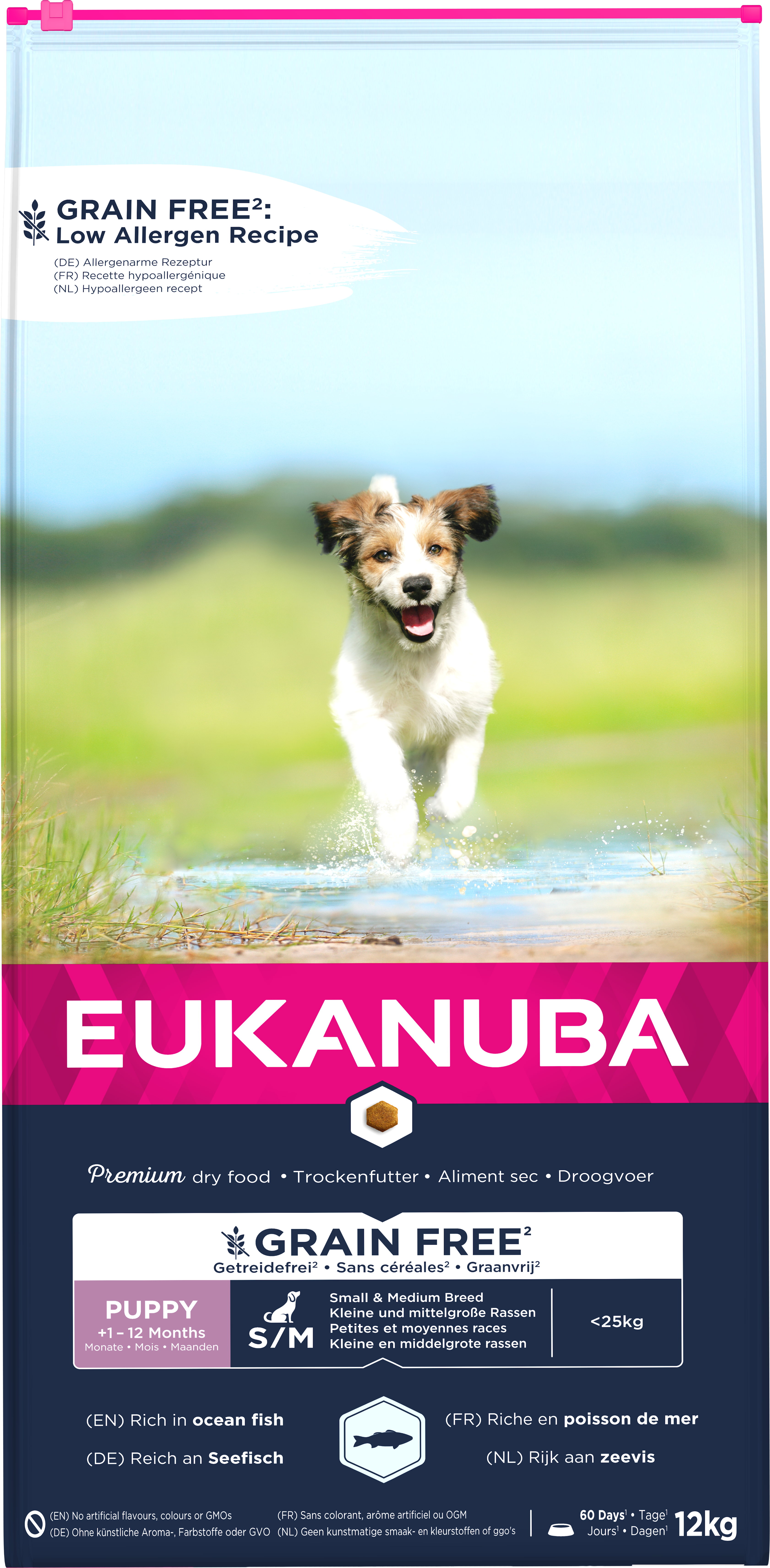 Eukanuba Grain Free Puppy Small/Medium Breed Ocean Fish 12kg - DOG FOOD - Picture 1 of 1