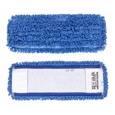 Microfibre Flat Mop Head Cover Long Pile 40cm Blue