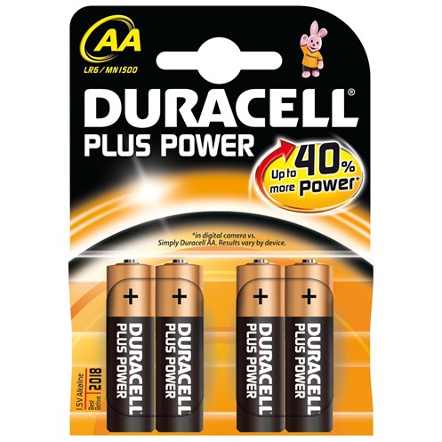 Duracell Plus Power Battery Type AA x 4
