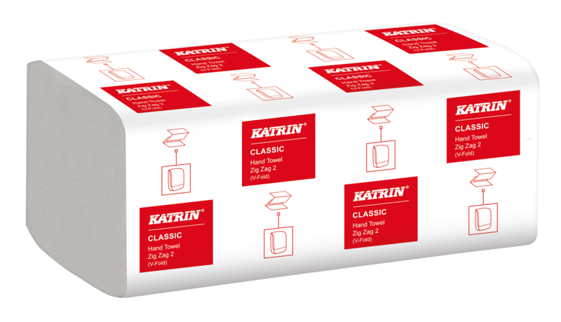 Katrin Classic Zig Zag Hand Towel White 2Ply x 4000 sheets