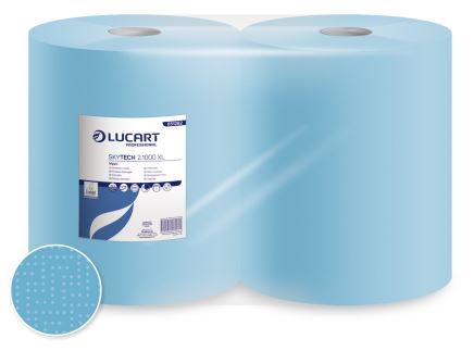 Lucart SkyTech XL Wiper Roll Blue 2Ply 1000 sheets 360m x 2 rolls