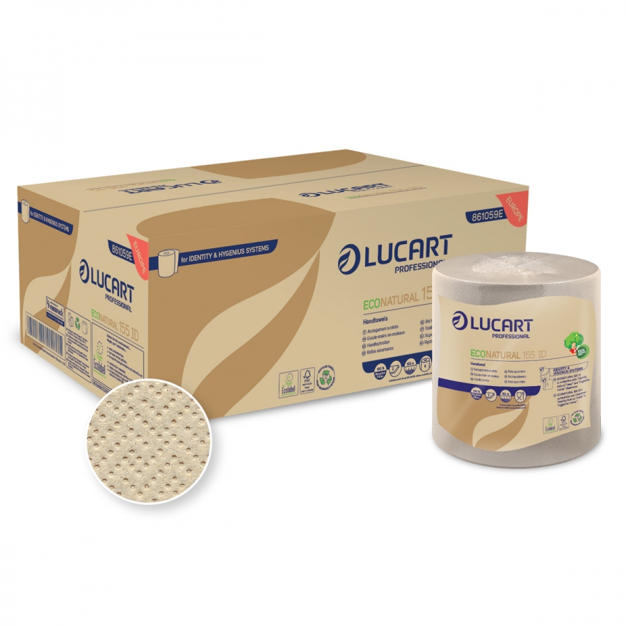 Lucart Identity EcoNatural Roller Towel 155m x 6 rolls