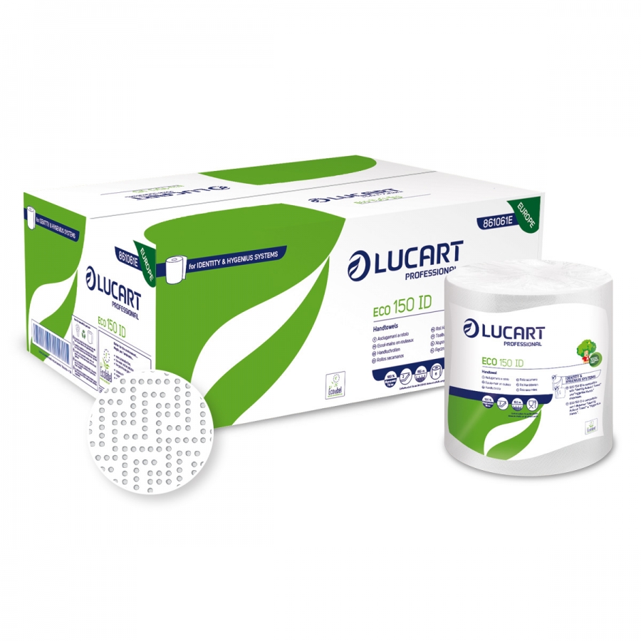 Lucart Identity Eco Roller Towel White 150m x 6 rolls