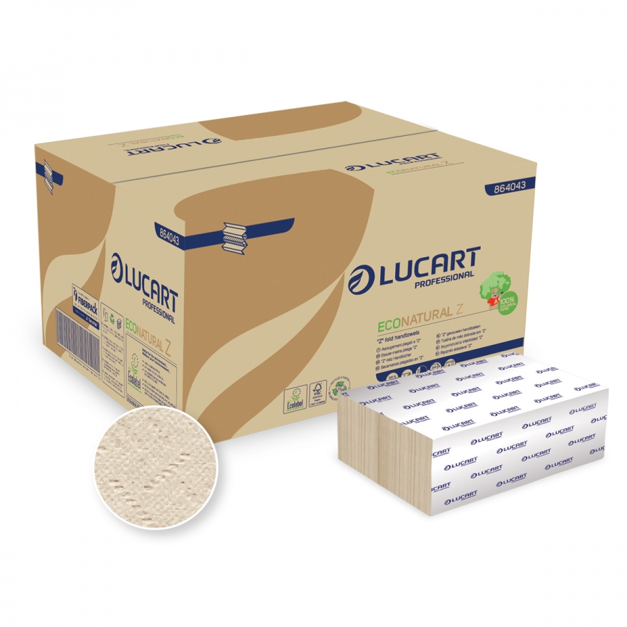 Lucart EcoNatural Z Fold Hand Towel 2Ply x 3000 sheets