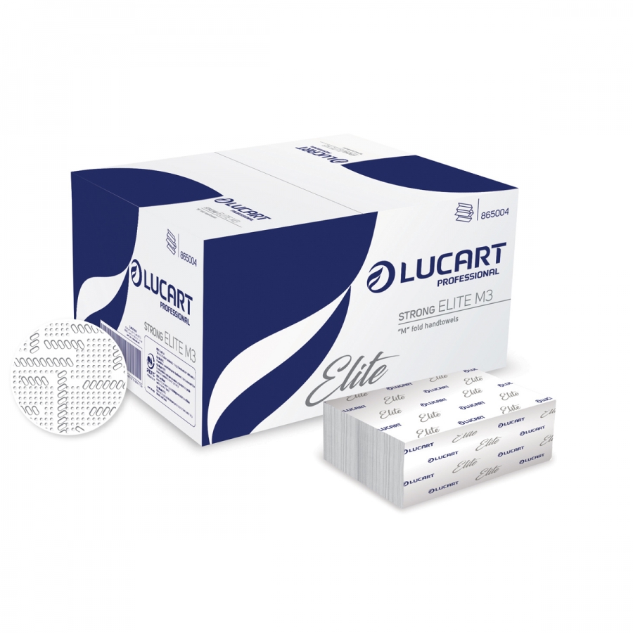 Lucart Strong M Fold Hand Towels White 3Ply x 1875 sheets