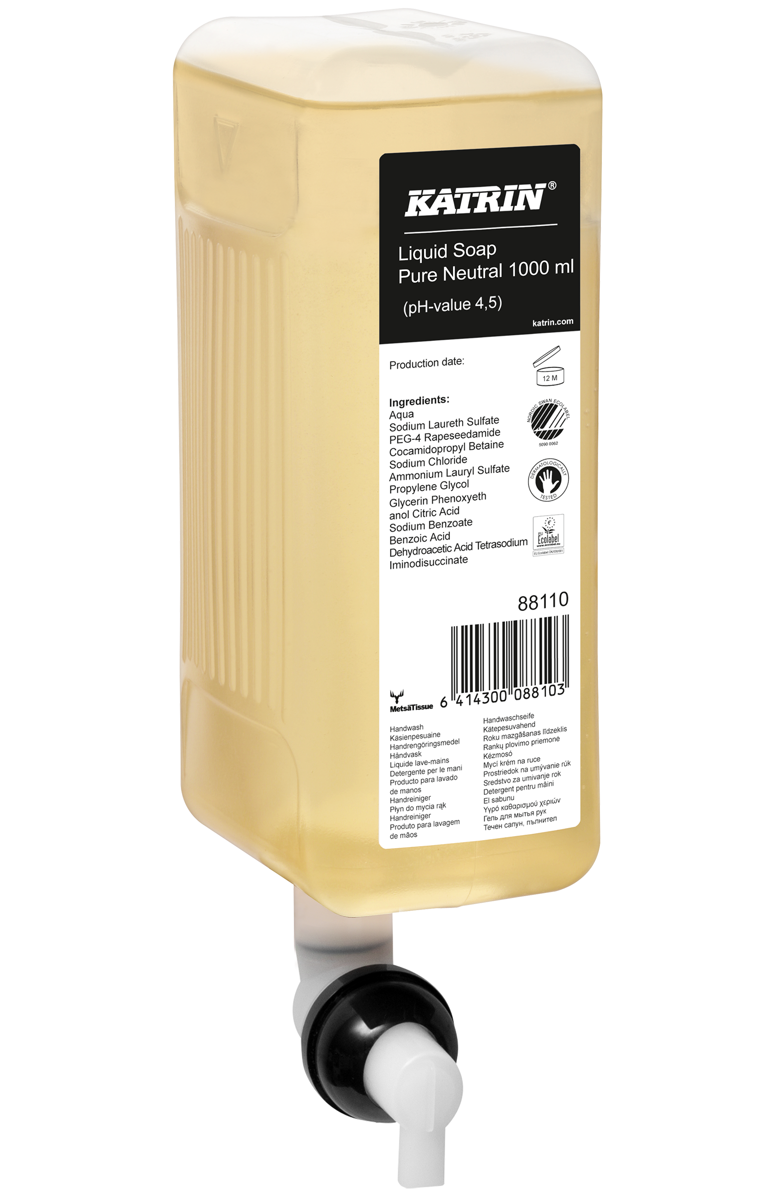 Katrin System Liquid Soap Pure Neutral 1000ml x 6