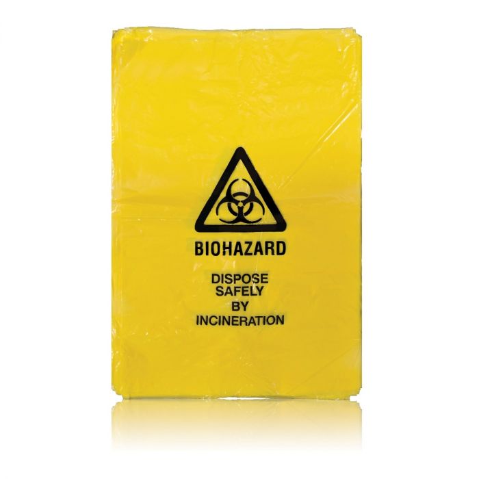 Clinical Waste Sacks Yellow  (26x44) x 200