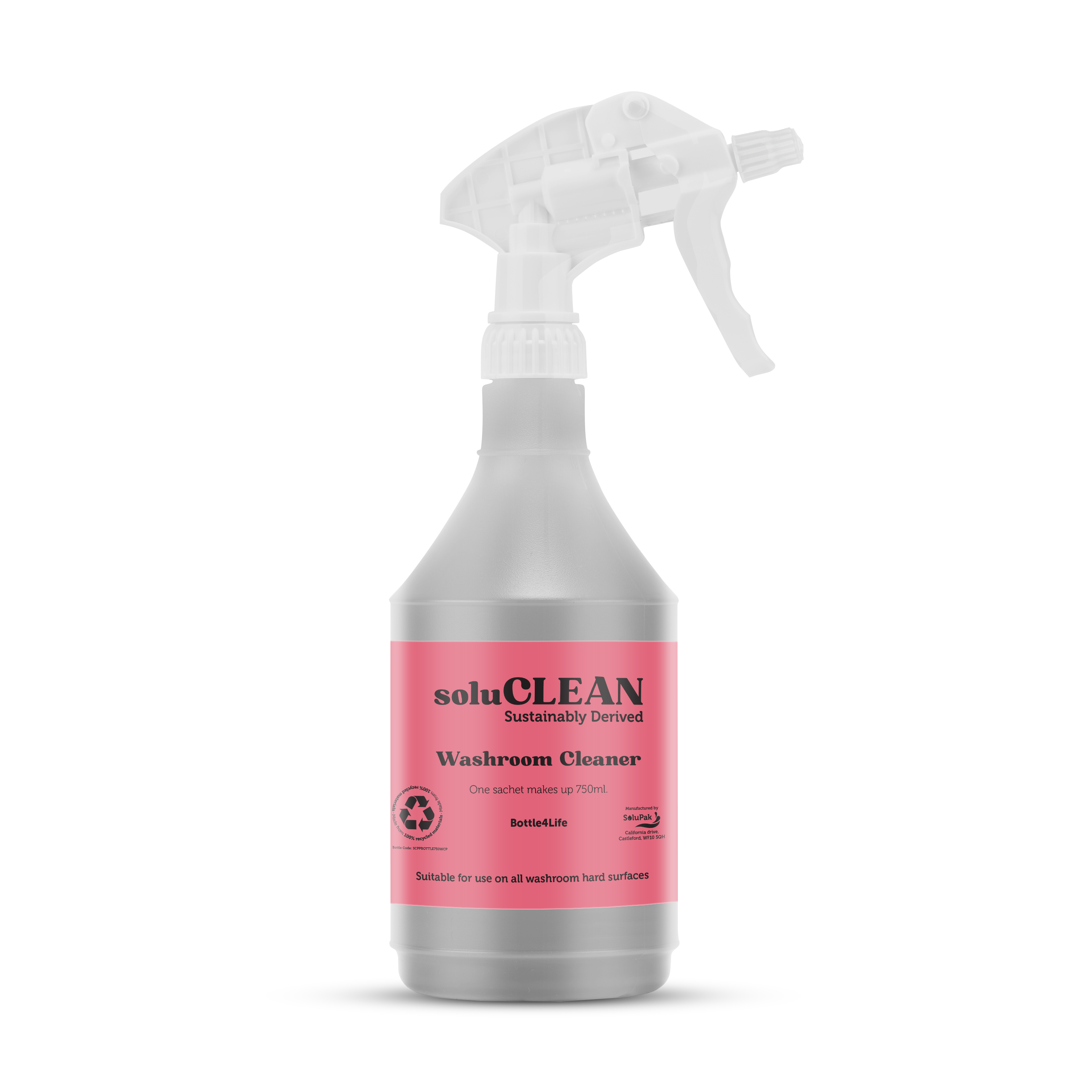 soluCLEAN Washroom Disinfectant Fragranced Trigger Spray Bottle 750ml