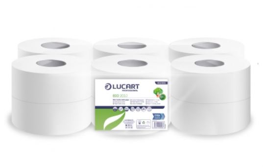 Lucart Eco Mini Jumbo Toilet Roll (3"Core) 200m x 12 rolls