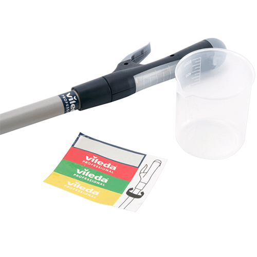 Vileda SprayPro Inox Stainless Steel Handle inc Stickers & Jug