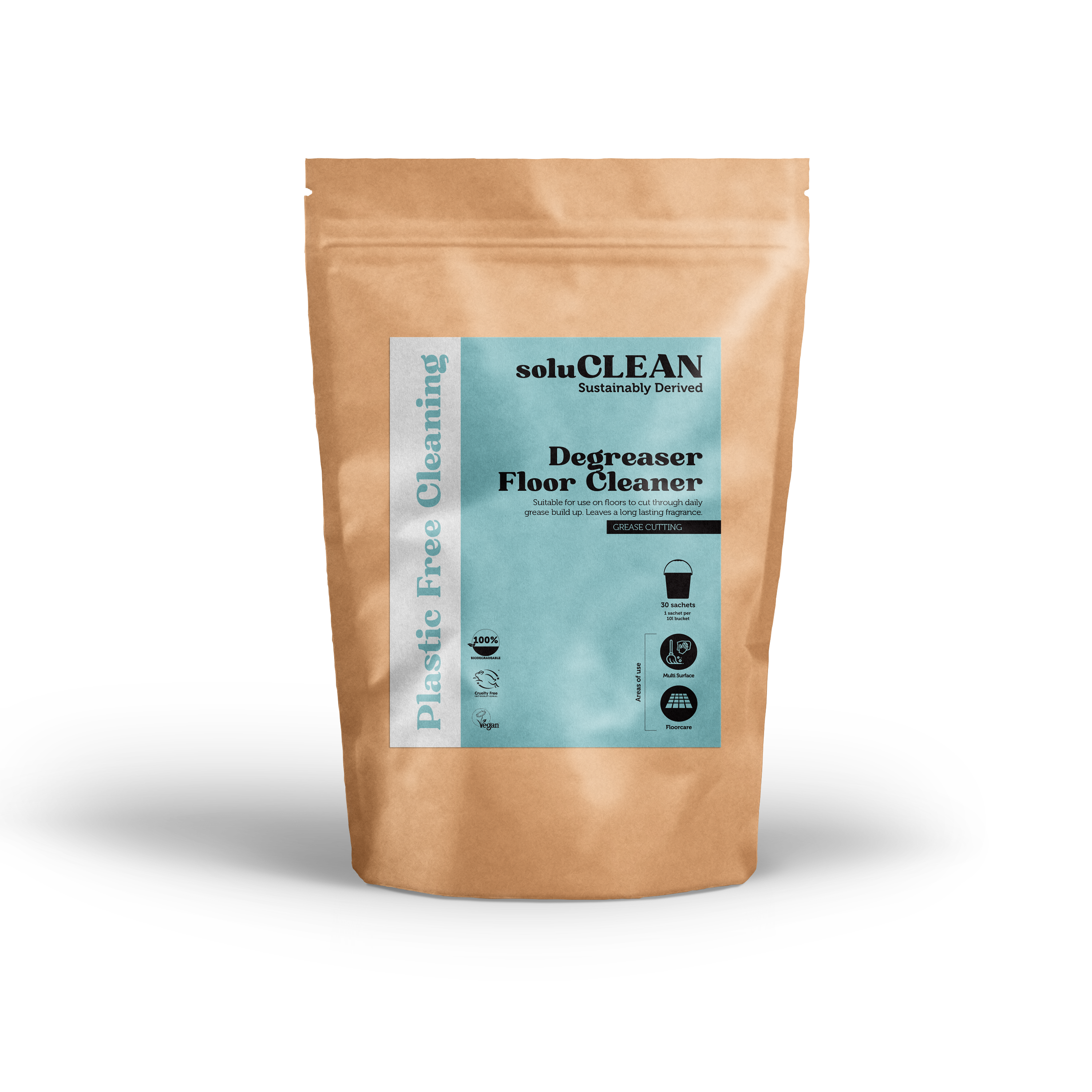 soluCLEAN Degreaser Floor Cleaner Fragranced Sachet 10L x 30