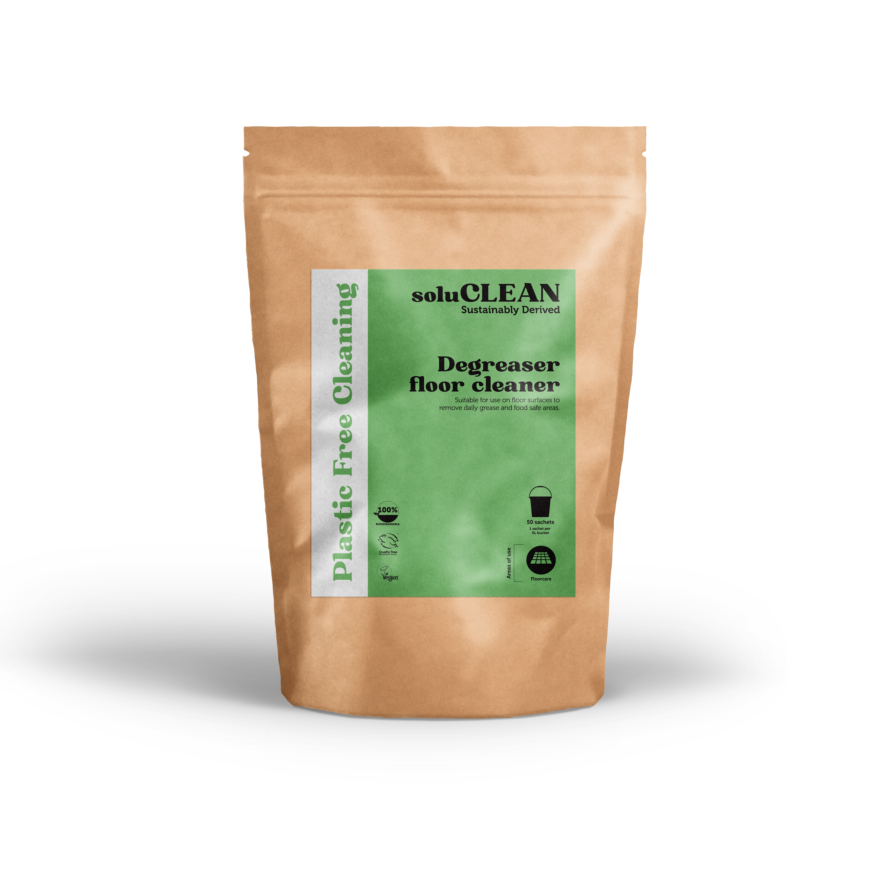 soluCLEAN Degreaser Floor Cleaner Fragranced Sachet 5L x 50