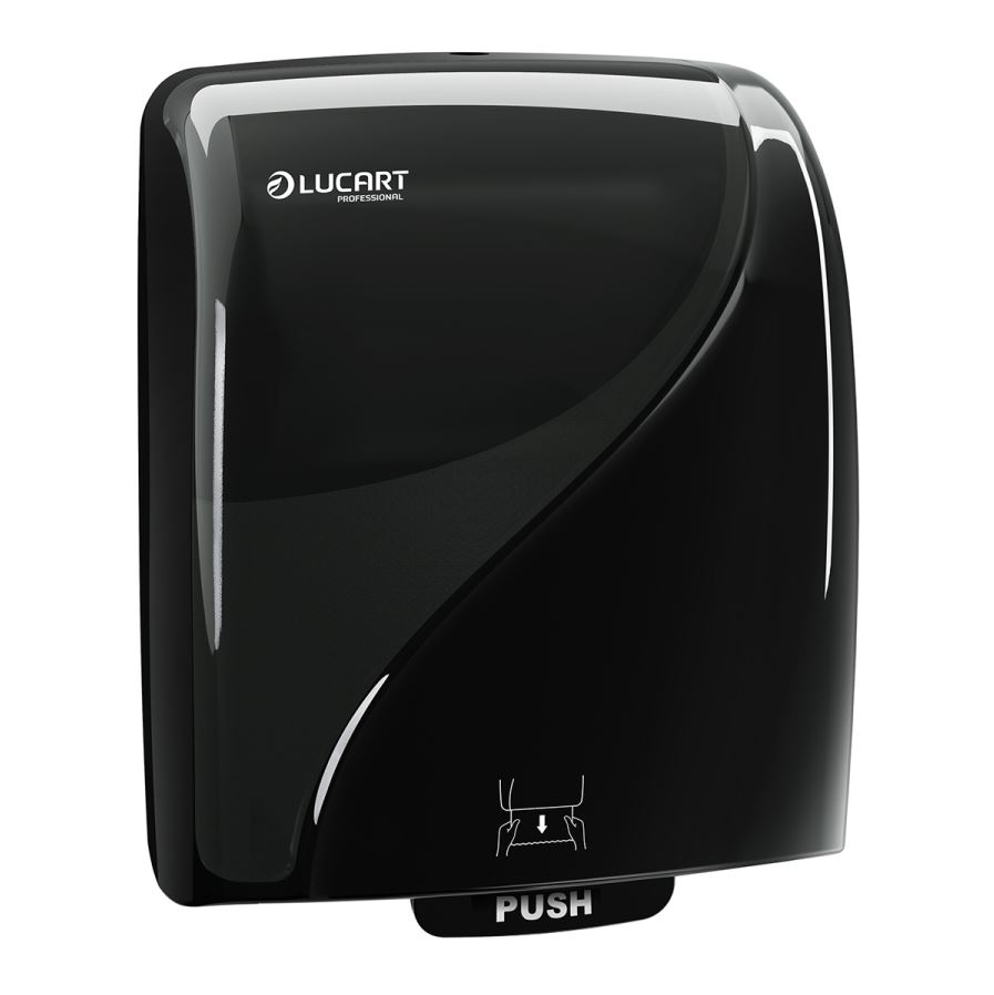 (CARDBOARD CORE) Lucart Identity Autocut Hand Towel Dispenser Black