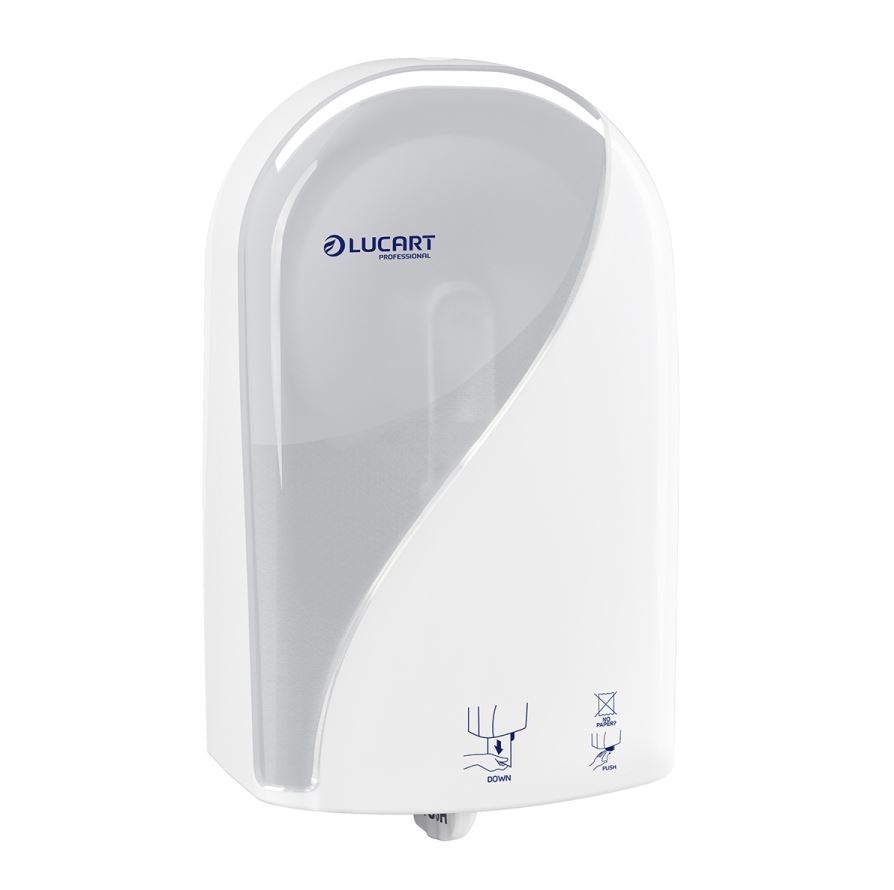 (CARDBOARD CORE) Lucart Identity Autocut Toilet Tissue Dispenser White
