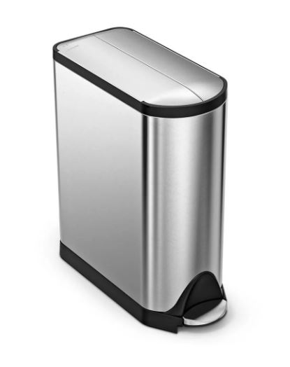 Simplehuman Butterfly Pedal Bin Brushed Stainless Steel 45L