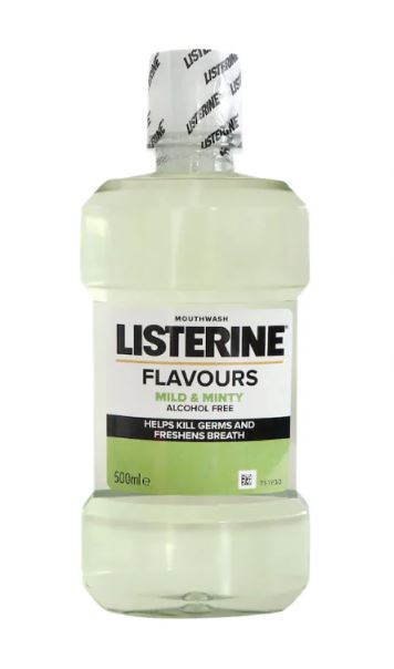 Listerine Mild & Minty Mouthwash 500ml x 6