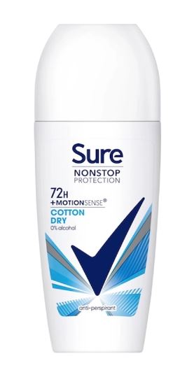 Sure Roll On for Women Cotton Dry  50ml x 6