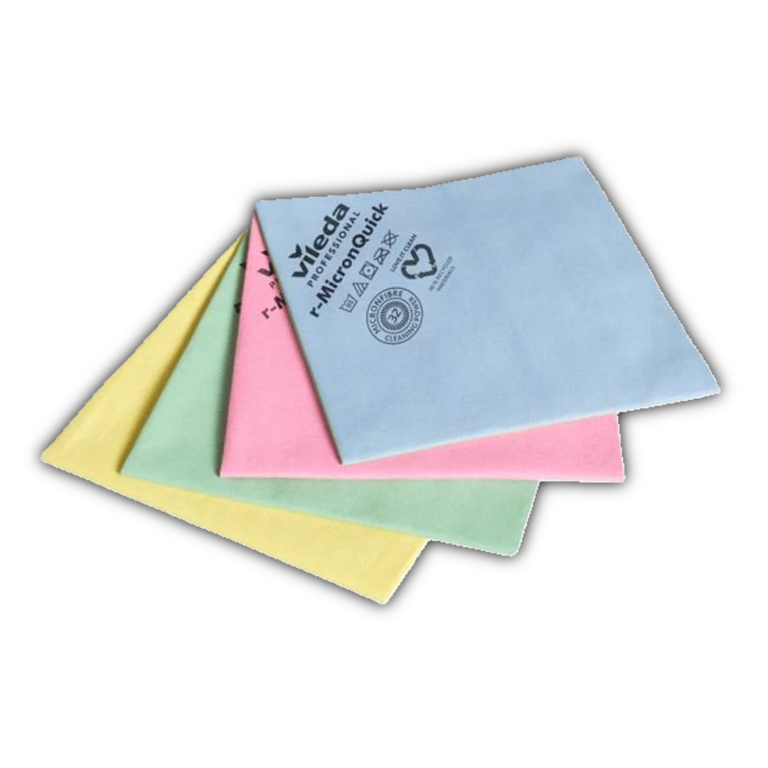 Vileda r-MicronQuick Microfibre Cloth (38x40cm) Blue x 5