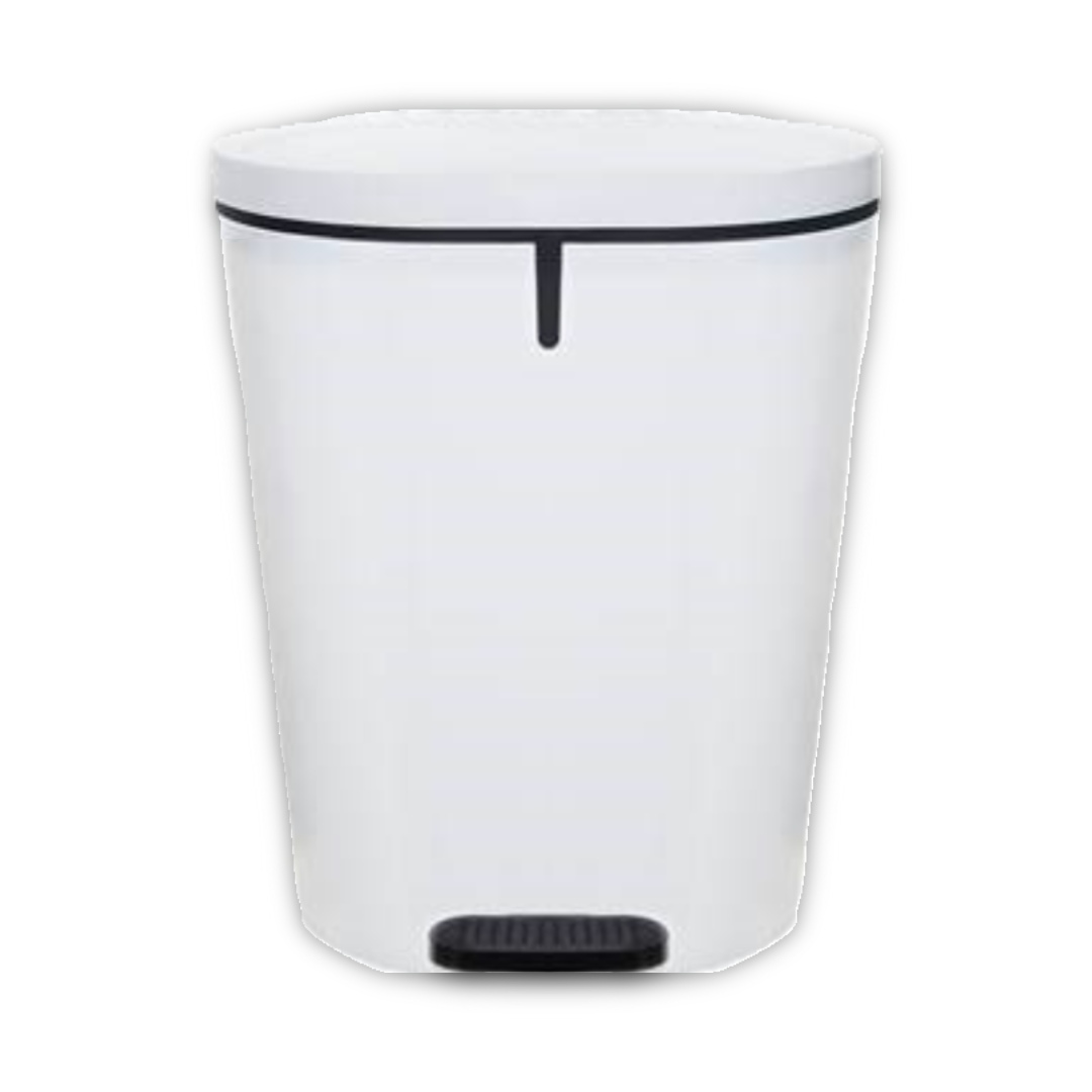 Pedal Bin Plastic White 25L