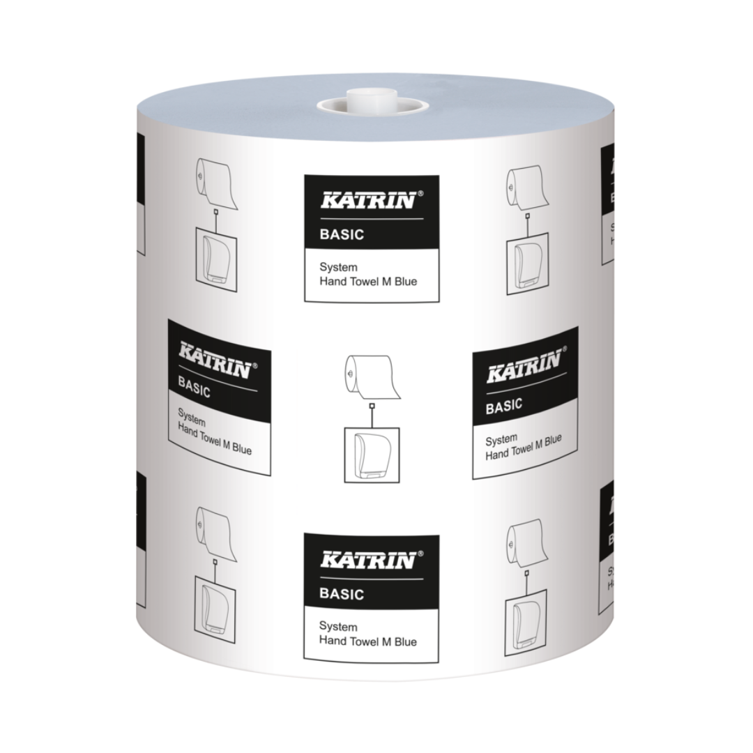 Katrin System Basic Roller Towel Blue 1Ply 200m x 6 rolls