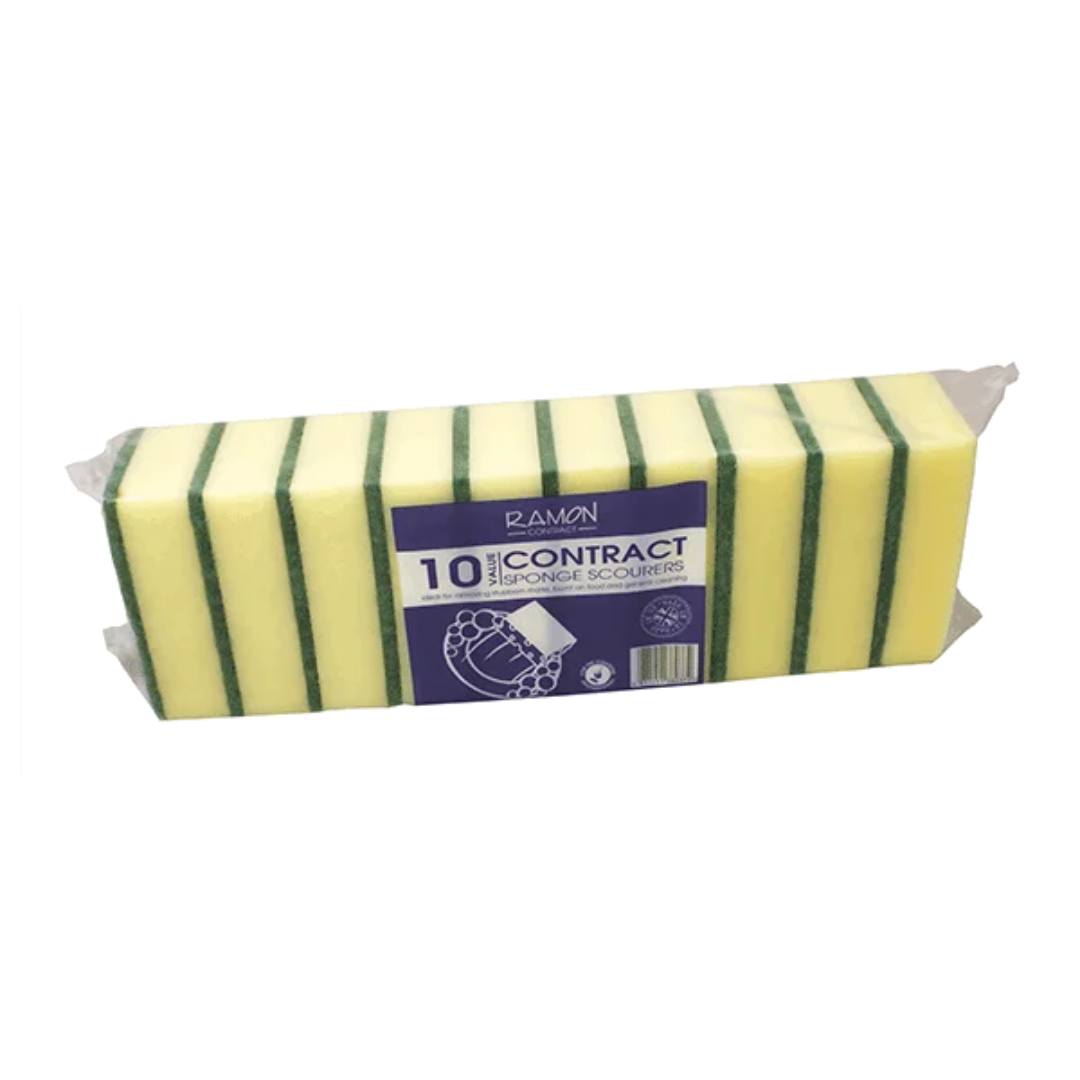 SPONGE SCOURER 10 PCE