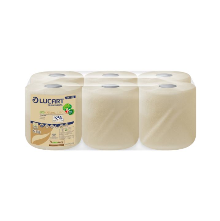 Lucart EcoNatural Dairy Wipe (Udder Towel) 350 sheets 130m x 6 rolls