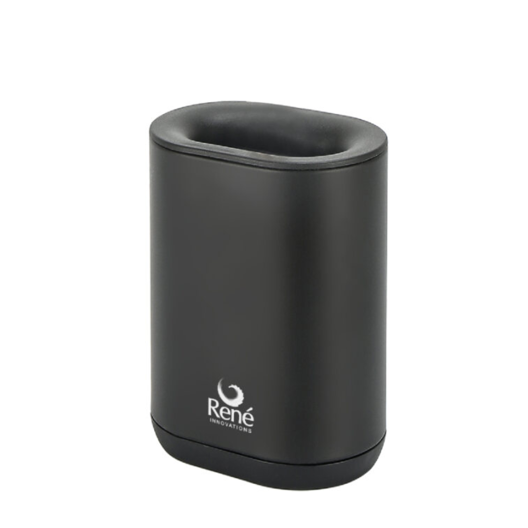 Rene Toilet Brush Set Black Replacment Cup with Sticker