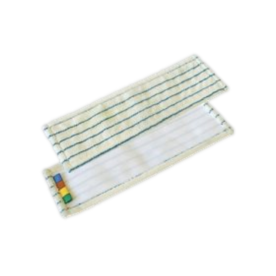 Stream Microfibre Flat Mop Head Cover Velcro Colour Coded 40cm