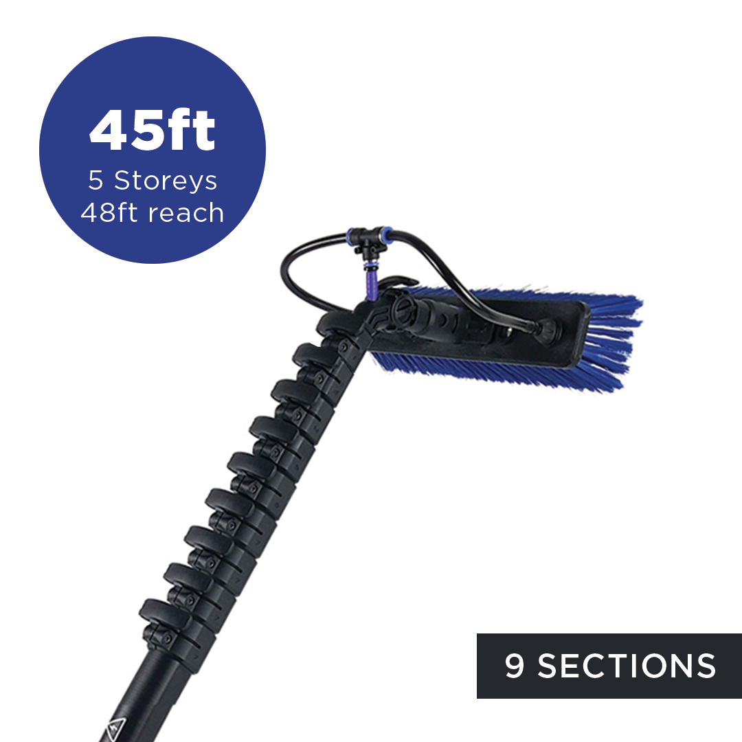 Reach & Wash Pole System with Brush 45ft