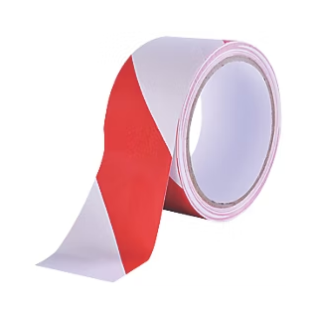 Hazard Tape Red & White 33m x 50m