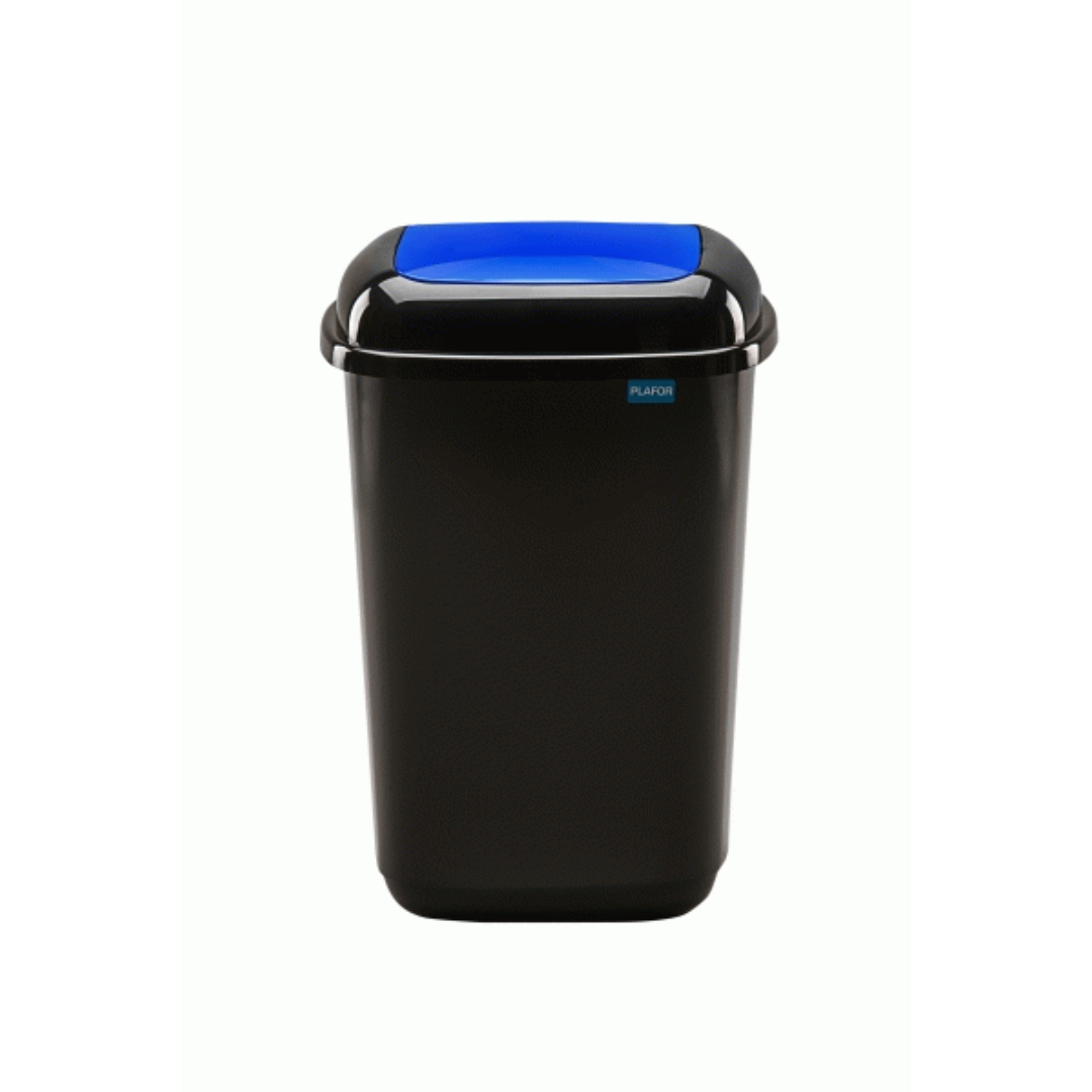 Black Bin with Blue Flip Lid 50L