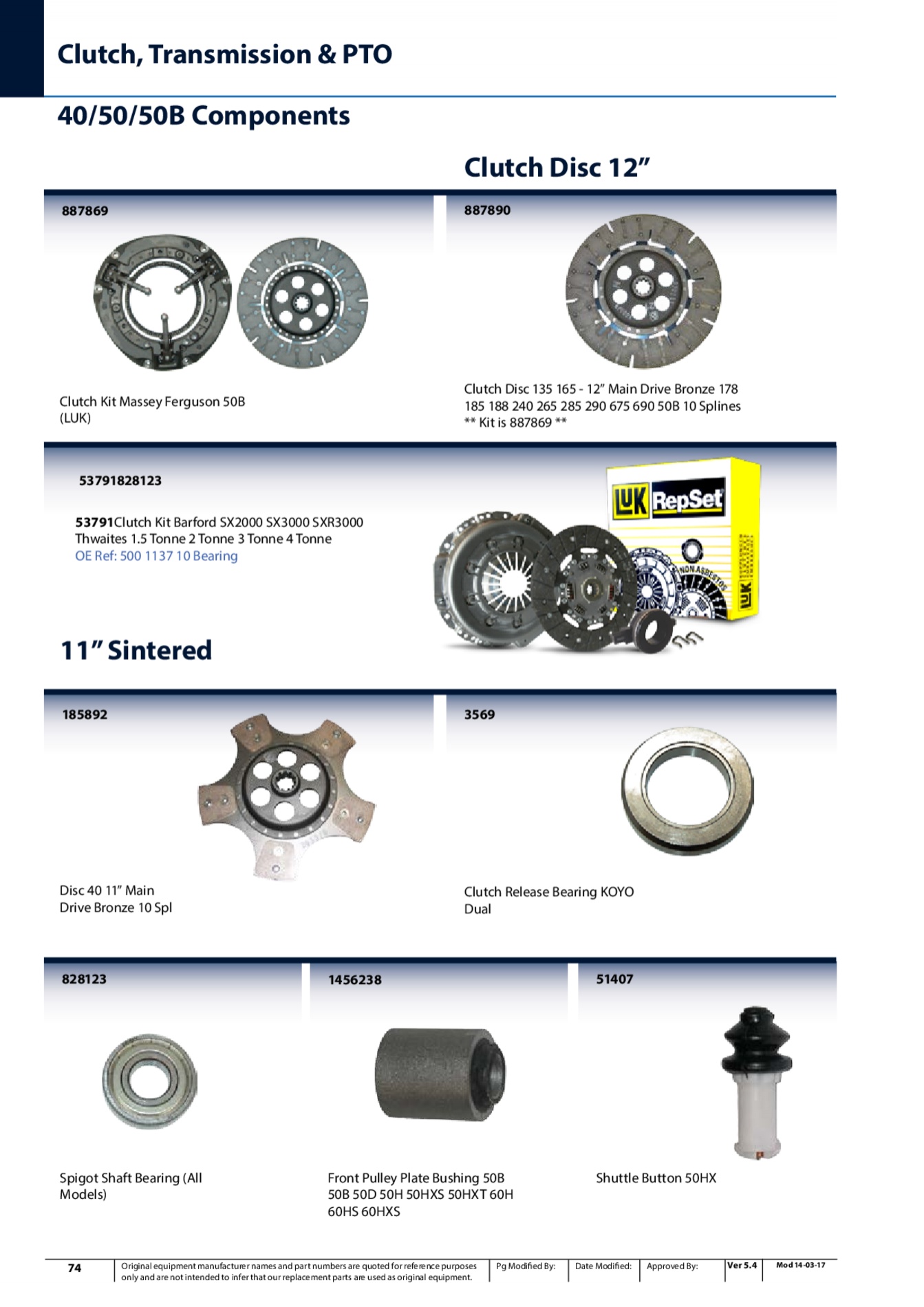 Spigot Shaft Bearing (All Models) Quality Tractor Parts