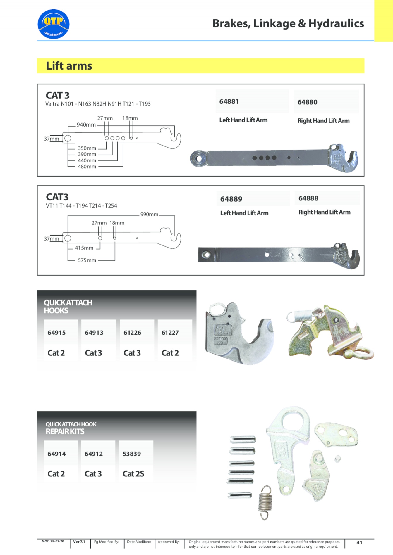 Quick Attach Hook Kit 60 00 Cat 3 Rdo