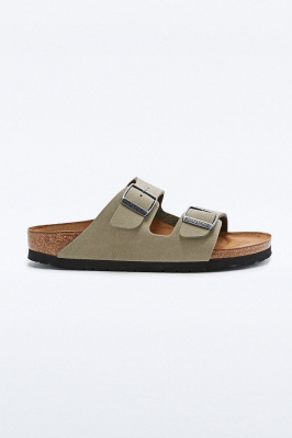 Birkenstock Arizona Birko-Flor Sandals in Khaki - Opsh