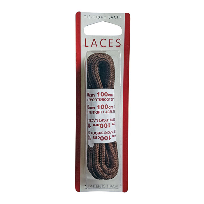 Round Boot Lace 100cm Brown