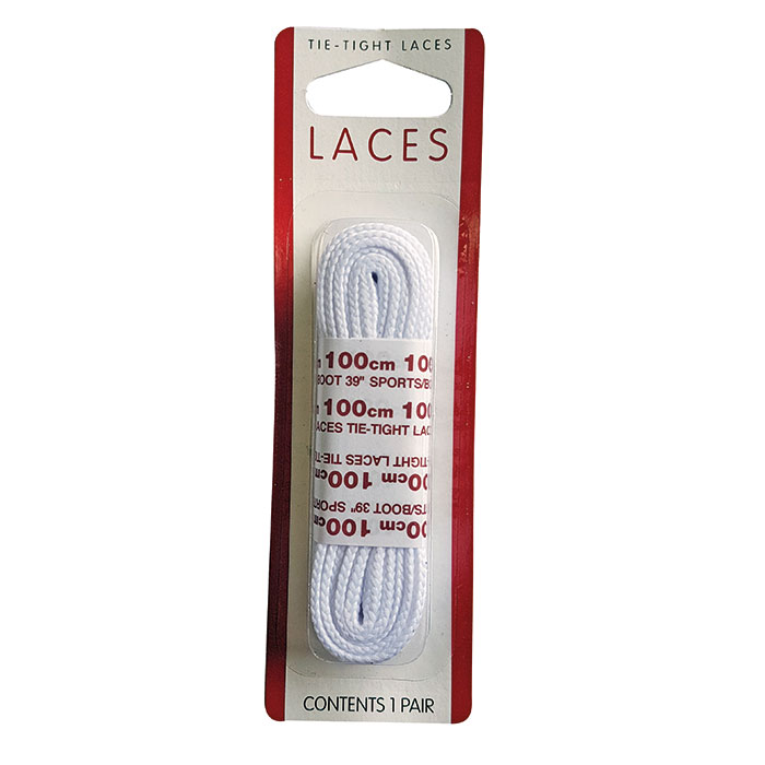 Flat Boot Lace 100cm White